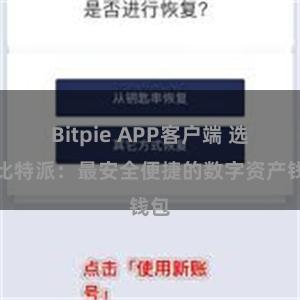 Bitpie APP客户端 选择比特派：最安全便捷的数字资产钱包