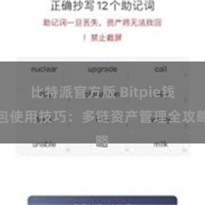 比特派官方版 Bitpie钱包使用技巧：多链资产管理全攻略