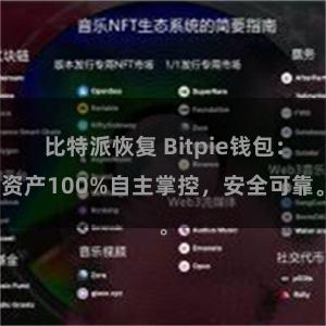 比特派恢复 Bitpie钱包：资产100%自主掌控，安全可靠。