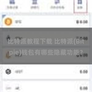 比特派教程下载 比特派(Bitpie)钱包有哪些隐藏功能？