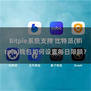 Bitpie系统支持 比特派(Bitpie)钱包如何设置每日限额？